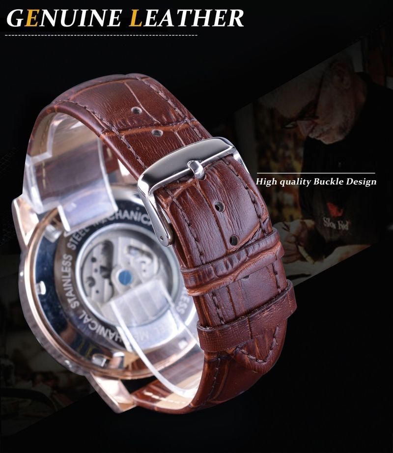 Orologio automatico di lusso da uomo con tourbillon e quadrante grande, cinturino in vera pelle, fibbia in acciaio inossidabile, vetro minerale, orologio casual alla moda_voghion.com