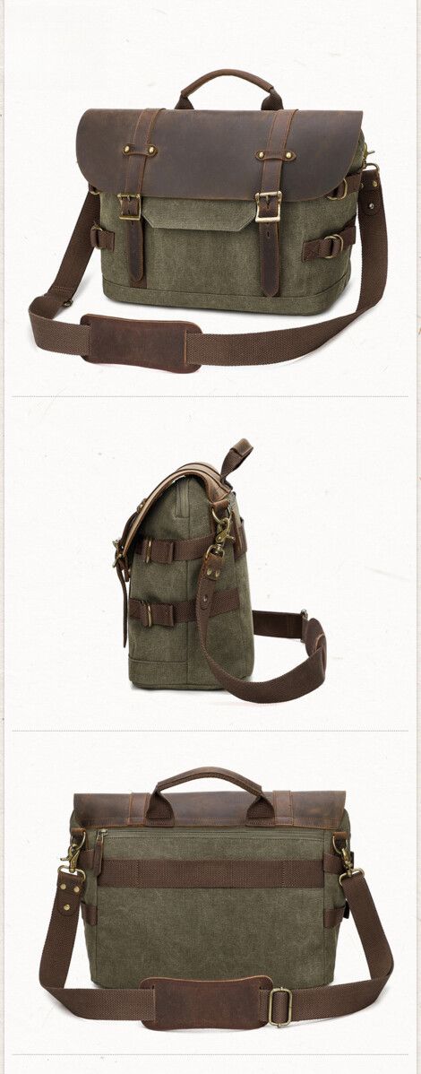 Fashionable new canvas shoulder bag, casual crossbody bag, new manufacturer retro mailman bag, computer bag_voghion.com