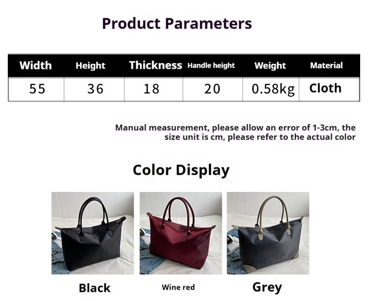 New Frosted Travel Bag, Large Capacity Hand-held Travel Bag, Short Distance Single Shoulder Luggage Bag, Lightweight And Simple_voghion.com