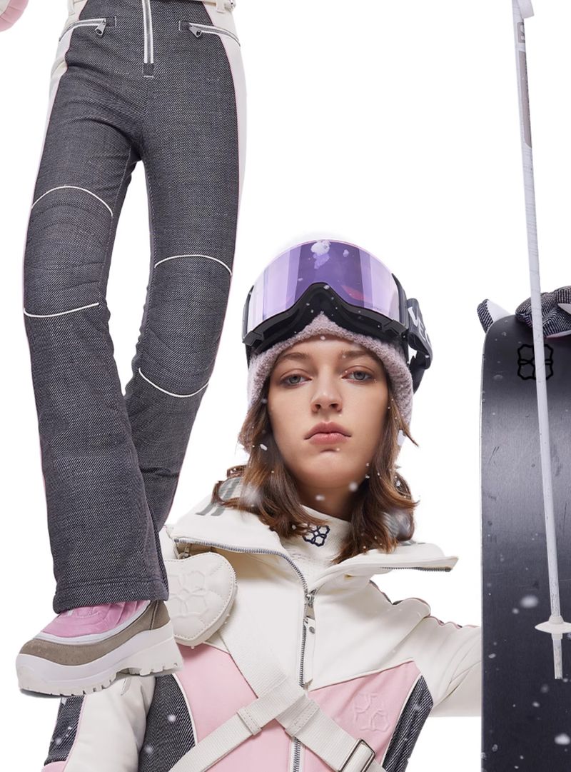 VECVEC Denim Eendelig Pak Dames Warme Elastische Slanke Kleding Geavanceerde Professionele Ski-uitrusting_voghion.com