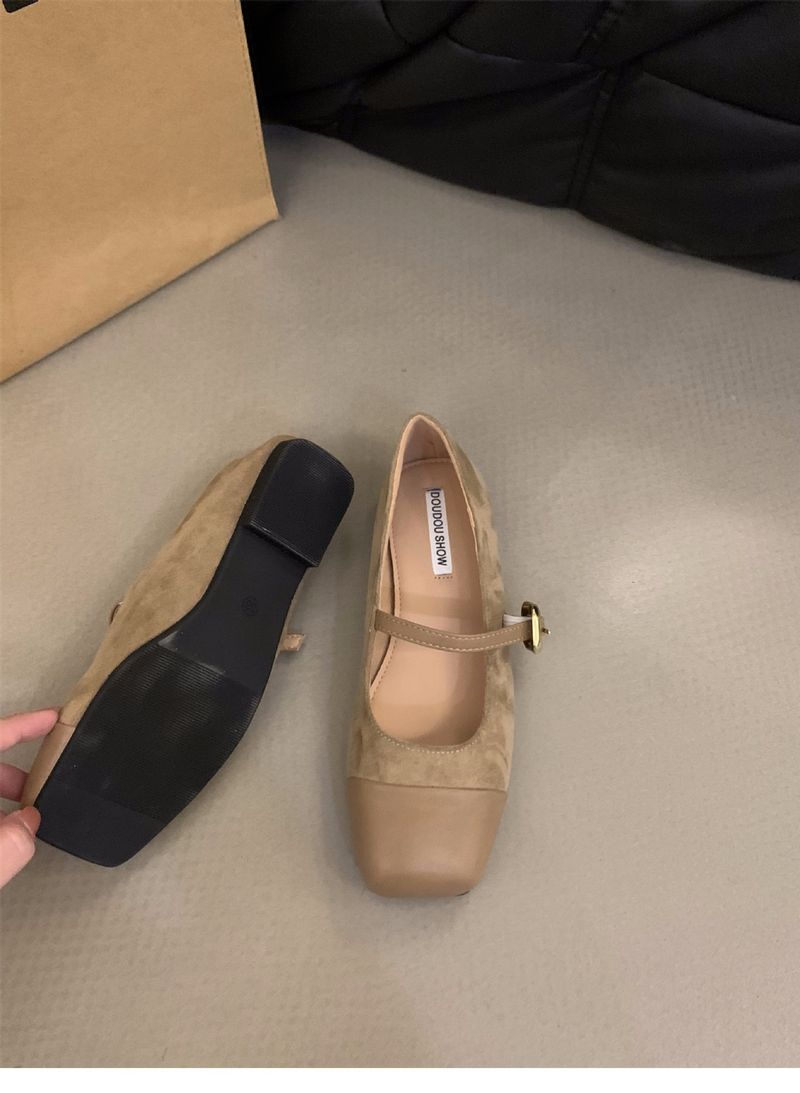 Pantofi Mary Jane plat pătrați de damă_voghion.com