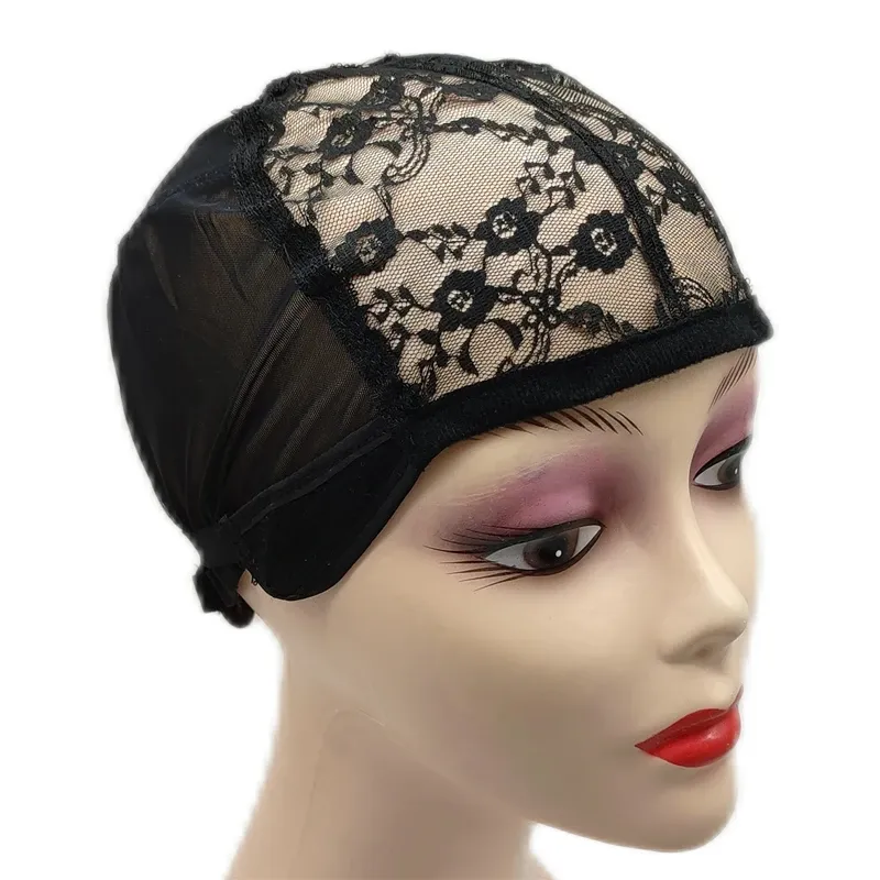 Cappellini per la realizzazione di parrucche in beige marrone nero Cappellini regolabili per intrecciare le parrucche_voghion.com