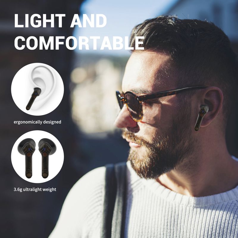 ANC + ENC Dual-mark Active Noise Reduction Wireless TWS Bluetooth 5.3 In-ear Headset_voghion.com