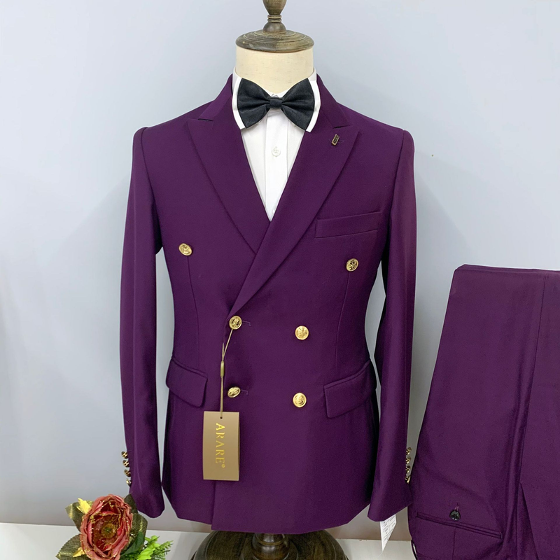 Roupas masculinas 2024 Novo terno masculino trespassado casamento negócios terno fino homem_voghion.com
