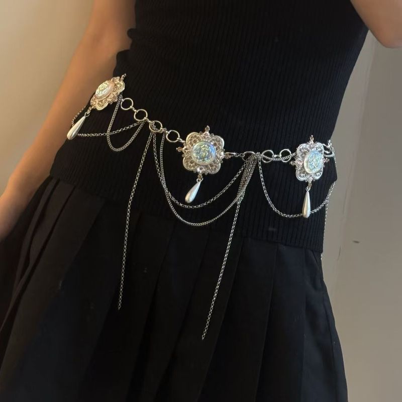 Leichte Nischenkette im ethnischen Stil für Frauen, schweres Handwerk, Persönlichkeit, Mode, High-End-Gürtel, Taillensiegel-Accessoire_voghion.com