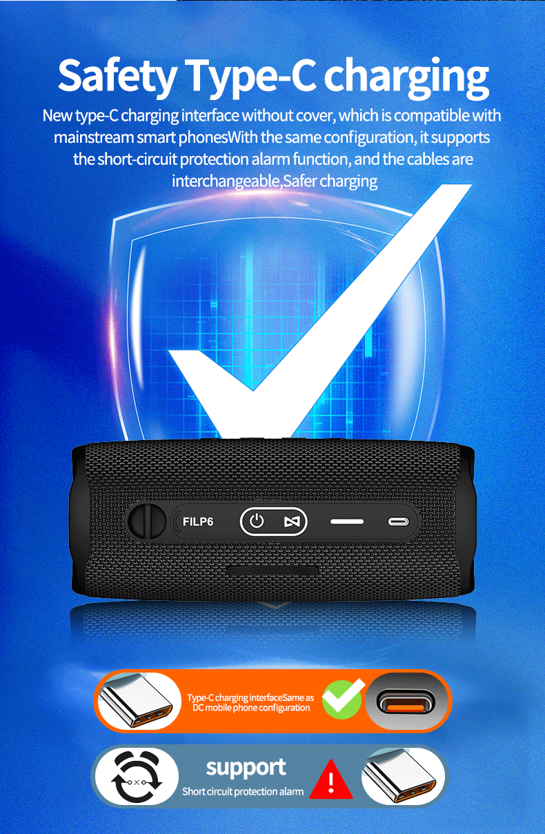 All Speakers Flip7 Speaker Wireless Bluetooth Charge Pluse 5 Speaker Mini Portable IPX7 FLIP6 Waterproof Outdoor Music_voghion.com