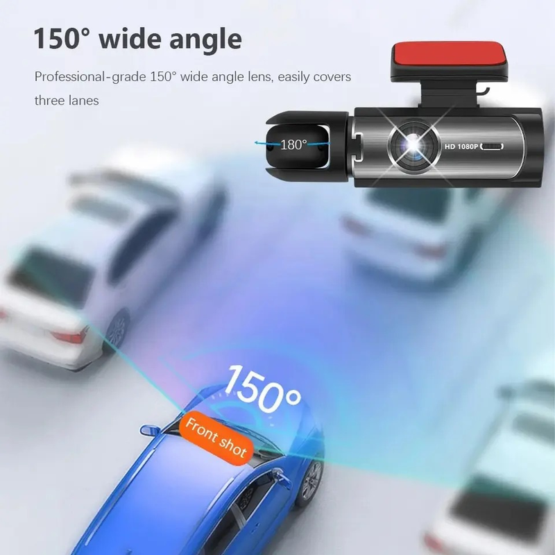 Cámara De Tablero Frontal E Interior Con Tarjeta SD 32G, Cámara De Tablero 1080P De 3.16 Pulgadas, Sensor G De Alta DefiniciónVisión Nocturna Grabación En Bucle Gran Angular DVR Para Auto_voghion.com