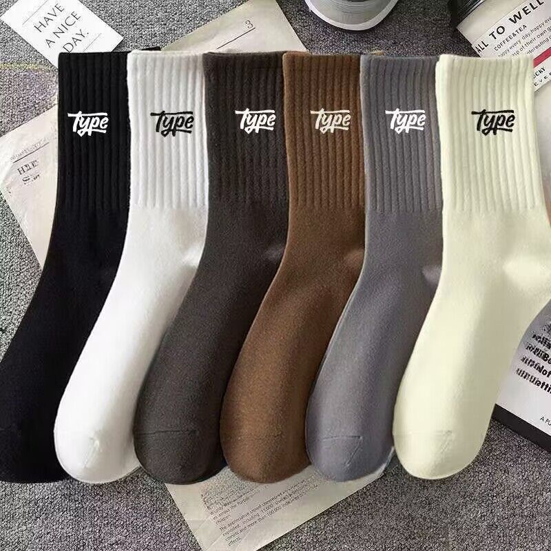 Calzini lunghi da uomo casual sportivi, antiodore, assorbenti e alla moda, a metà polpaccio, primaverili ed estivi_voghion.com