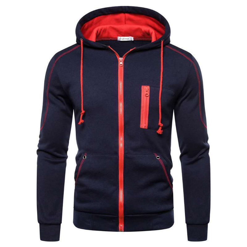 Neit Polkadot-Sportkostüm Trend Hären Hierscht- a Wantermantel mat Kapuzenpullover-Set_voghion.com