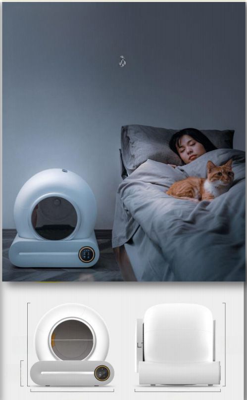 Bac à litière intelligent pour chat Hot Pet, transfrontalier, nettoyage automatique, déodorant électrique, machine à litière pour chat entièrement fermée_voghion.com