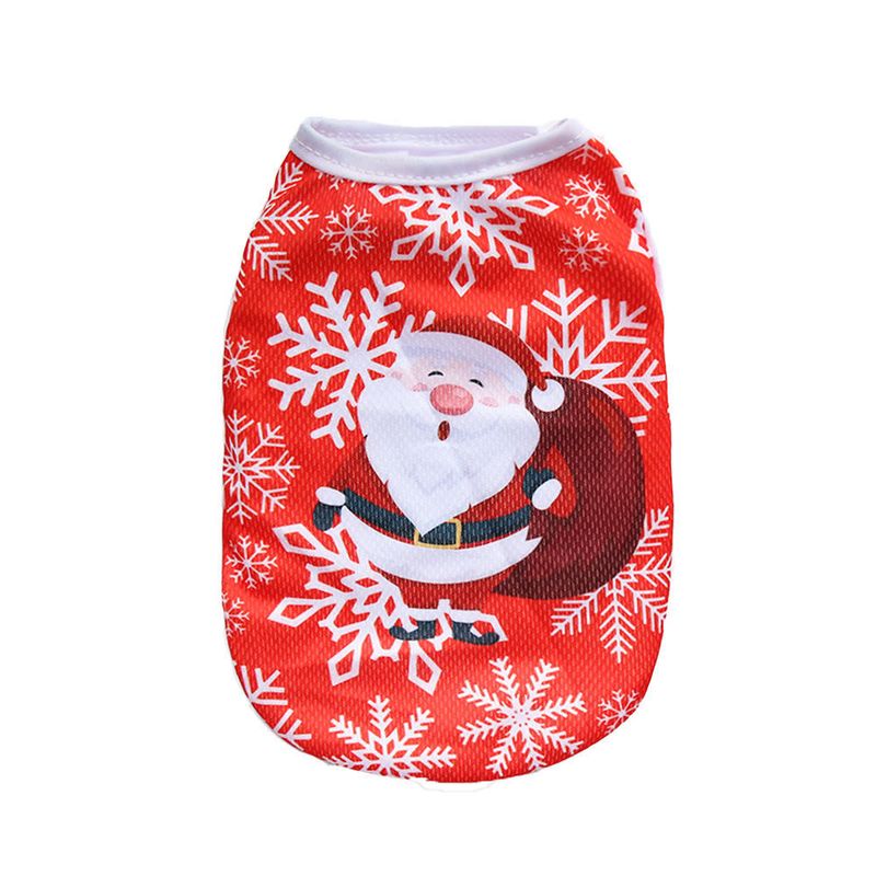 New Christmas Limited Edition Cat And Dog Clothes Vest For Pets Teddy Bichon Small Dogs Short Non-Shedding_voghion.com