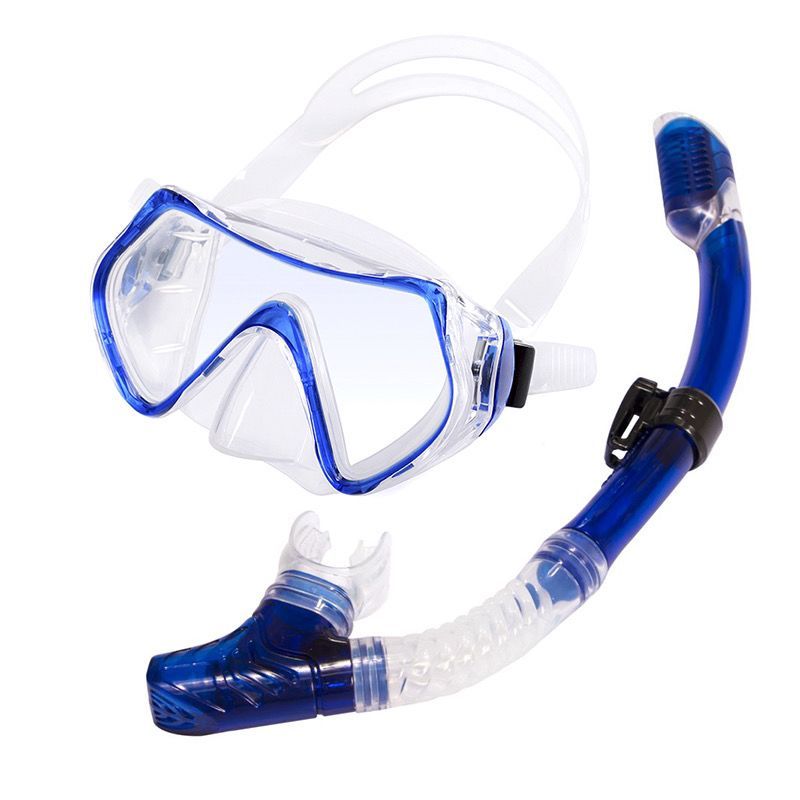 Gafas de buceo de alta definición con hebilla automática, respirador impermeable y completamente seco con válvula de retención de agua, para esnórquel._voghion.com