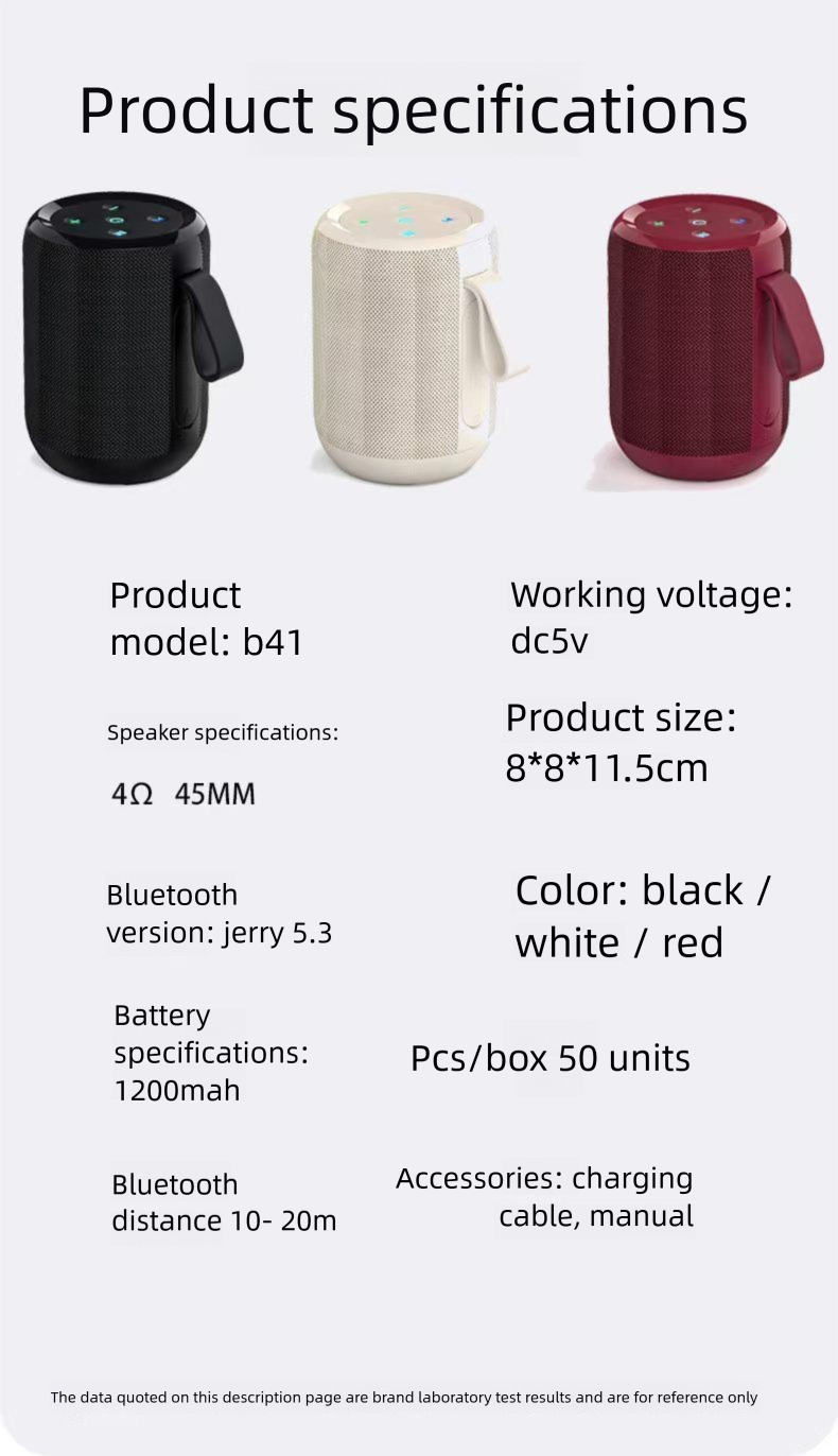 Altoparlante Bluetooth portatile wireless per esterni, alta qualità del suono, volume elevato, super bassi, subwoofer_voghion.com