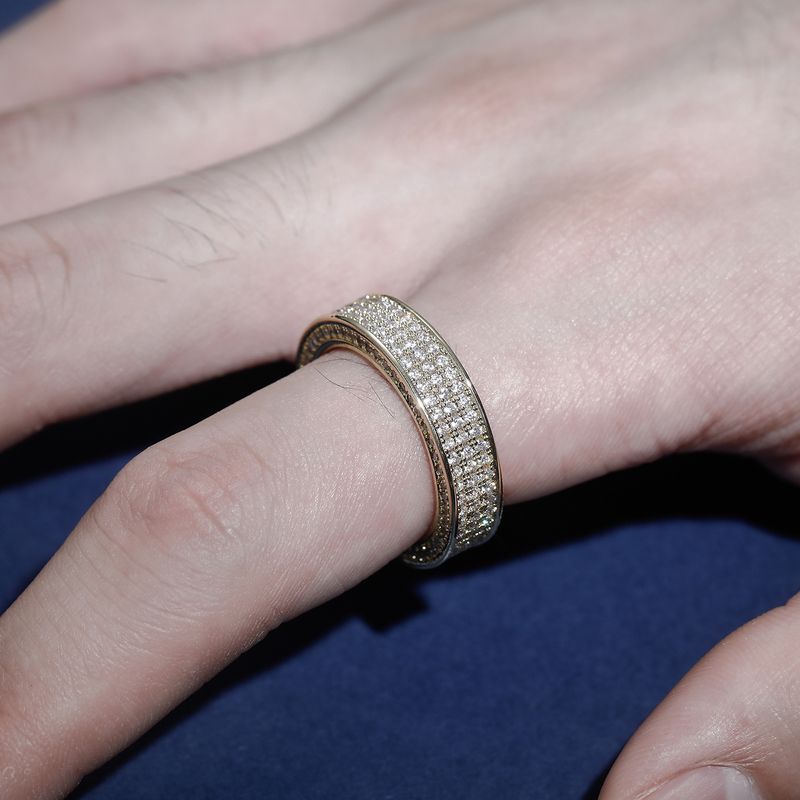 Gioielli da uomo e da donna, anello hip hop con zirconi, design lineare e minimalista, accessorio alla moda per l'uso quotidiano, taglie dalla 7 alla 11._voghion.com