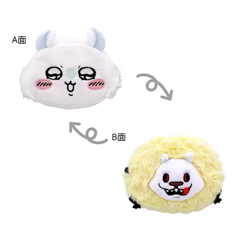 Étui à crayons en peluche adorable double face avec motif animal de dessin animé en peluche douce_voghion.com