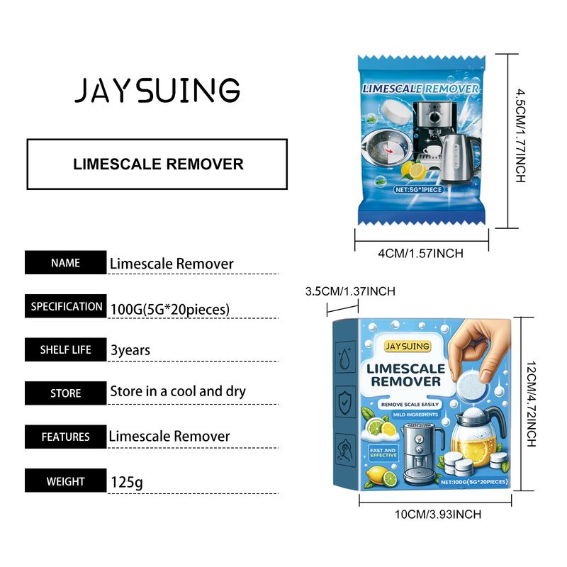 Jaysuing Multi-Purpose Scale Removal Effervescent Tablet Scale Cleaning Effervescent Tablet Electric Kettle Scale Cleaning Tablet_voghion.com
