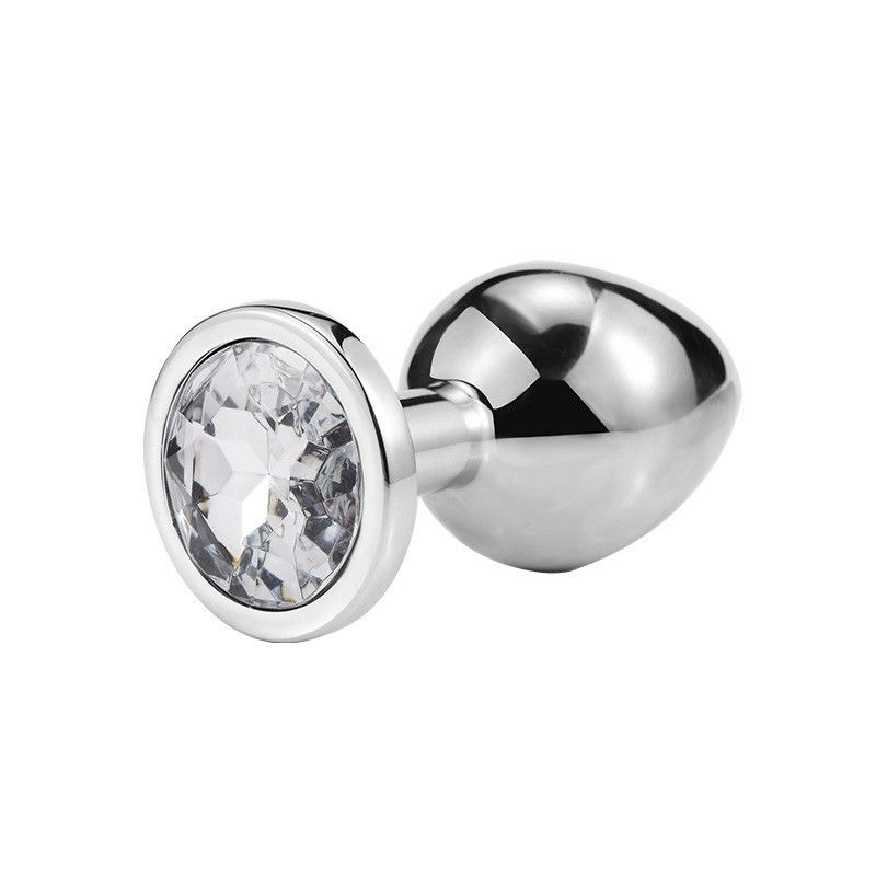Plug anale per adulti in metallo a forma di cuore, argento, 1,8 mini perline rotonde_voghion.com
