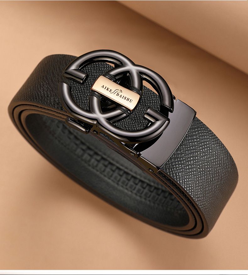 Neue Herrenjeans aus echtem Leder mit modischem, vielseitigem Rindsleder für die Freizeit und einfache_voghion.com