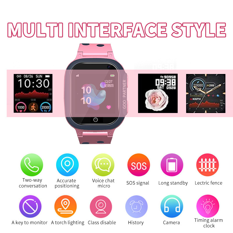 Crianças Cartão SIM Anti-perda Relógios Call For Watch Meninos Meninas GPS Relógio Smartwatch à prova d'água Localização Rastreador Criança_voghion.com