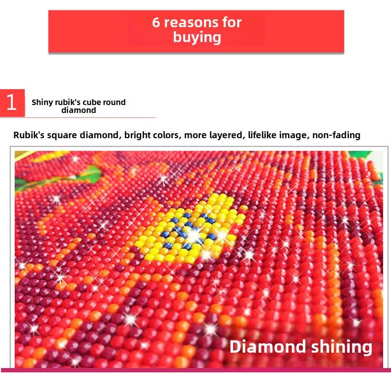DIY diamantmaleri, 30 * 40 cm (gratis high-end guldbelagt mønster fotoramme)_voghion.com