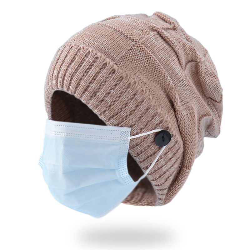 9127 Cappello da donna in lana con risvolto lavorato a maglia, stile autunno inverno, da appendere, in colori misti_voghion.com