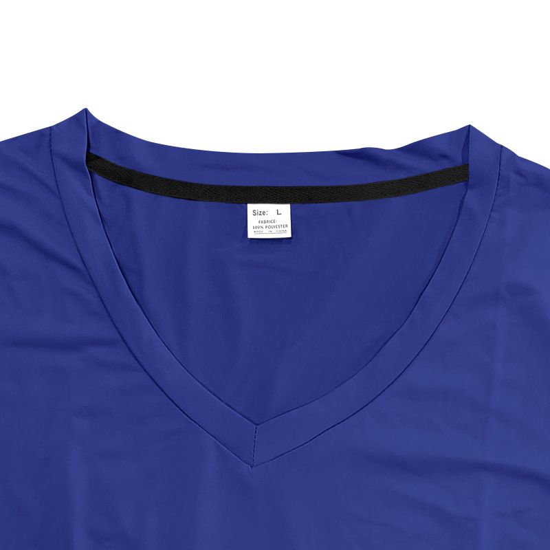 Herrenbekleidung T-Shirt Einfarbig V-Ausschnitt Kurzarm Sommer Neue Große Größe Trend Tops_voghion.com