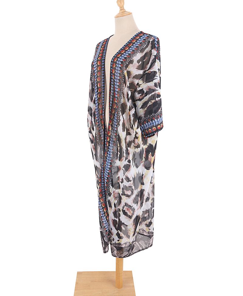 Vêtements pour femmes, kimono de plage en mousseline de soie, cardigan, protection solaire, maillot de bain, vêtements d'extérieur légers pour l'été_voghion.com