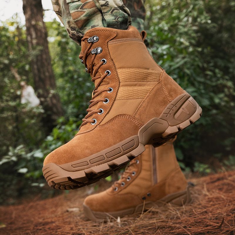 Combat Boots For Men, Outdoor Hiking And Mountaineering Boots For Men, Tactical Boots For Men, High Top Desert Boots For Men, Field Boots For Men_voghion.com