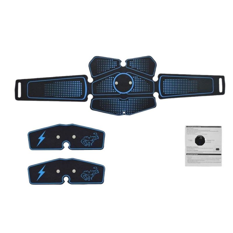 Microcurrent Pulse Slim Waist Intelligent EMS Massager Muscle Patch Rubbing Abdominal Massage Belt_voghion.com