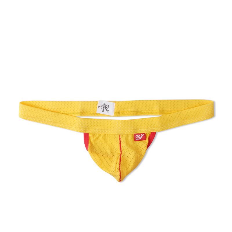 Beauty Sexy Underwear Low Waist U-Convex Breathable Mesh T-Pants Men's Thong_voghion.com