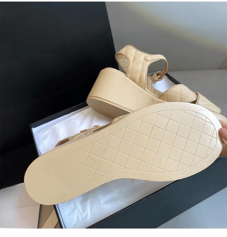 New Style Women's High Heel Sandals 2025 Summer New Beach Casual Shoes Platform Thick Sole Height Increasing Wedge_voghion.com