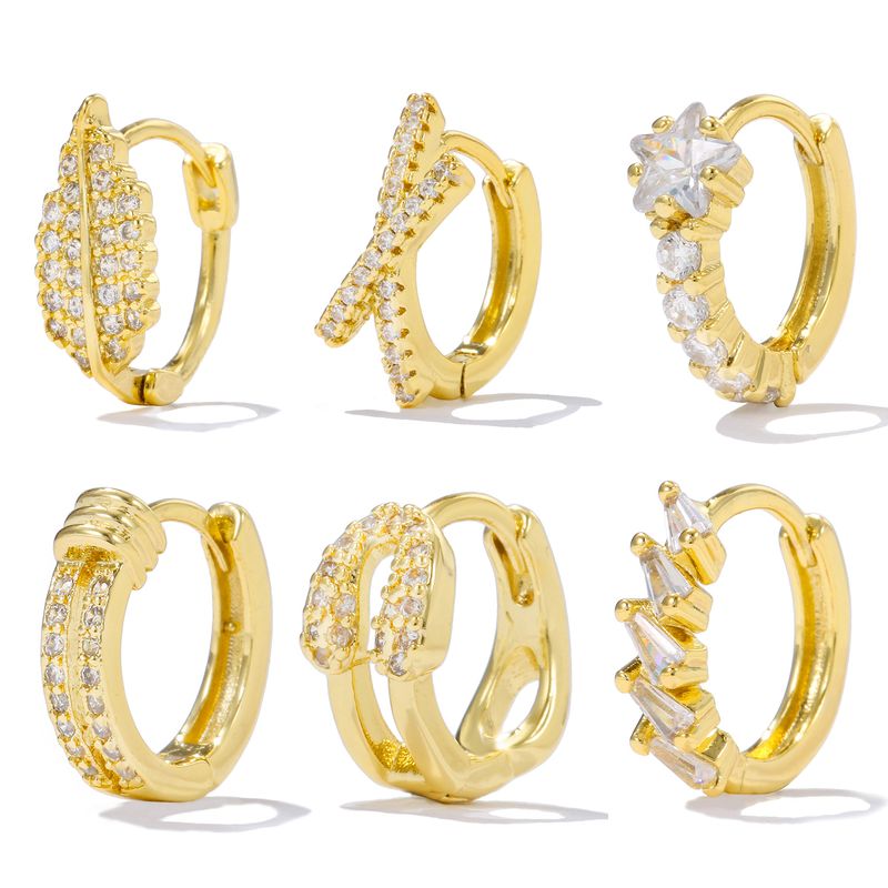 Orecchini da donna versatili e alla moda, con clip in zircone pavé, orecchini placcati in oro K, leggeri, lussuosi e di alta qualità._voghion.com