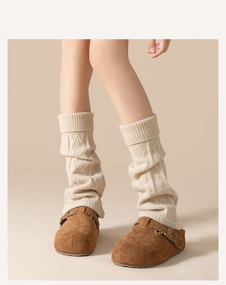 Calcetines de terciopelo ártico para mujer, ideales para otoño e invierno. Calcetines gruesos y cálidos de felpa, estilo retro Y2K, con mangas elásticas hasta la pantorrilla._voghion.com