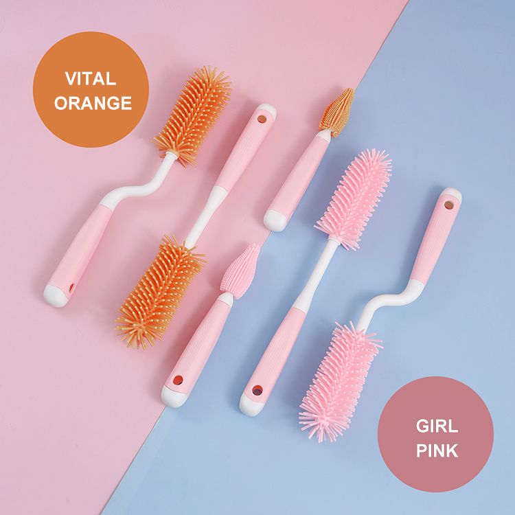 Silicone Bottle Cleaning Brush Baby Pacifier Straw Scrubber 360 Degree Glass Cup Washing Clean Brush Kitchen Cleaning Tool Set_voghion.com