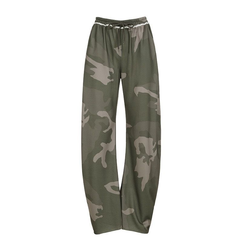 Damen Camouflage Color-Block Kapuzen-Reißverschluss-Sweatshirt + Lockere Jogginghose Lässiges Zweiteiliges Set_voghion.com