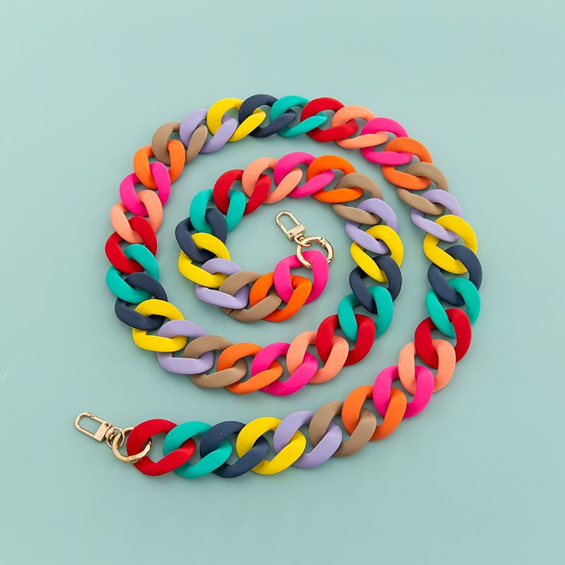 Tracolla larga per borsa in resina acrilica squisita, con catena antiscivolo fai da te, 4 cm x 3,3 cm_voghion.com