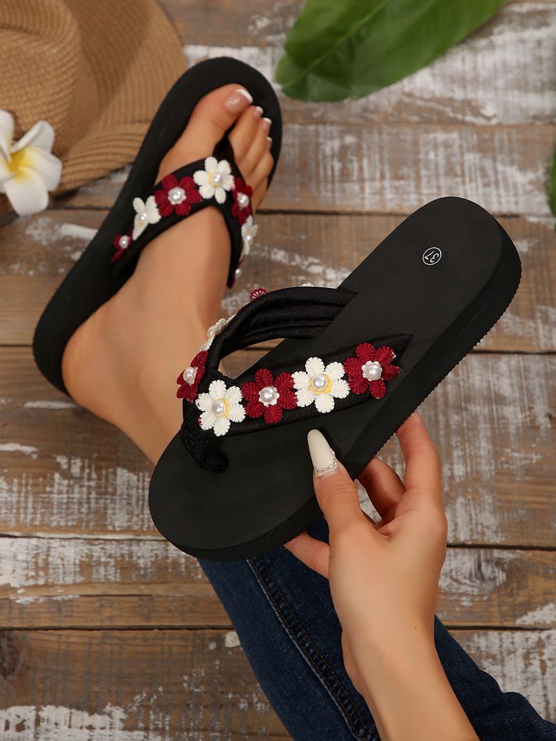 Women's Shoes In Summer Indoor Beach Outdoor Wear Stepping Shit Feeling Bohemian Style Flip Flops_voghion.com