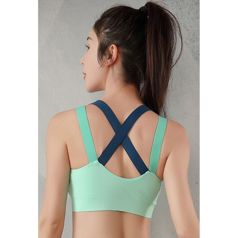 (3-pieces)Shockproof gathering plus size running beautiful back integrated shaping high-strength sports bra, front zipper_voghion.com
