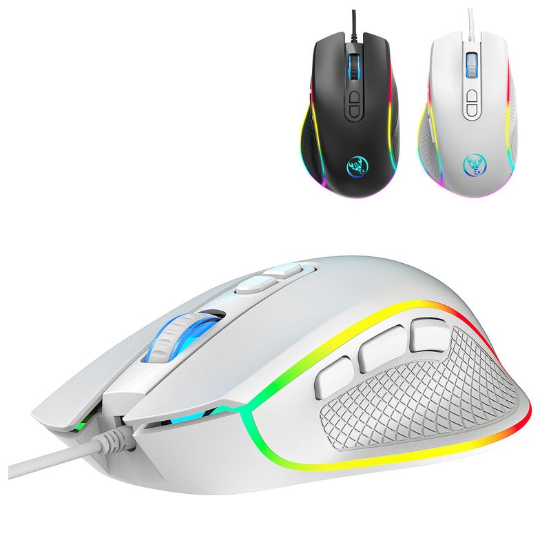 New Esports Cable RGB Game 12800DPI Gaming Mouse 8-Key Macro Programming_voghion.com