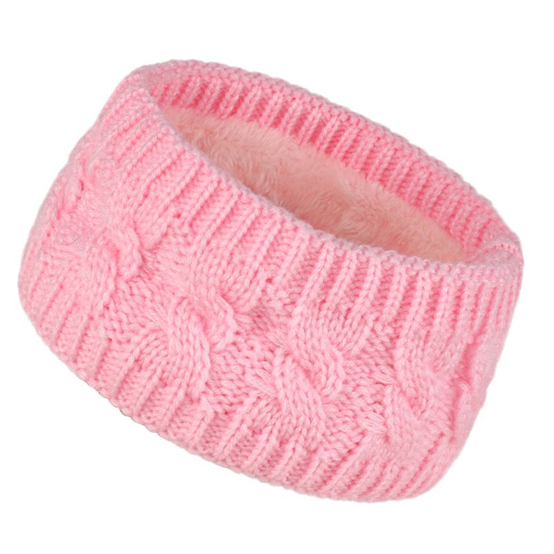 Bandeau en peluche tricoté en laine frite torsadée, couvre-chef élargi pour hommes et femmes, automne et hiver, chaud, sport, oreille_voghion.com