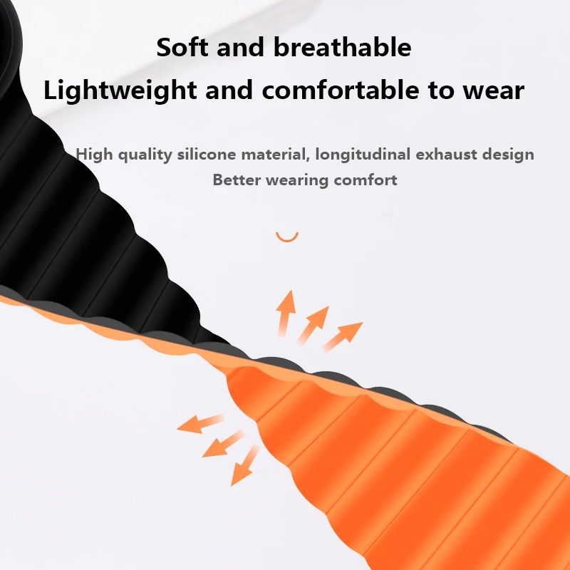 Magnetisches Silikonarmband für Xiaomi Band 9/8, Sport-Loop-Armband, weiches Armband für Xiaomi Miband9, Miband8, Smartband-Zubehör_voghion.com