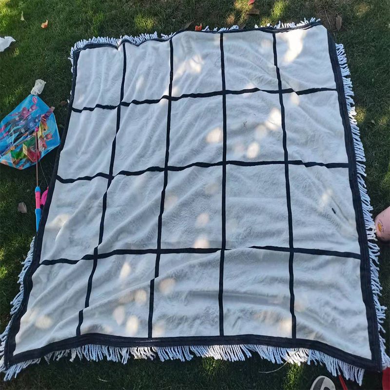 25 Jahre Waschlappen Sublimation Gebärmutter Blankodruck Neun Quadratische Decke, Heben Wolldecke_voghion.com