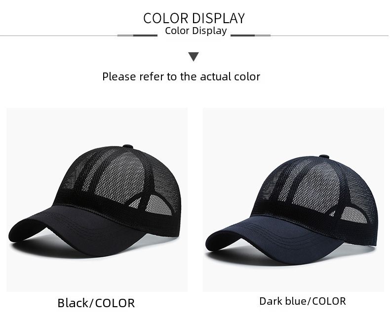 Summer Baseball Hats For Men And Women, Fashionable And Simple Sun Hats, Breathable Cool Hats, Outdoor Sun Protection Mesh Hats_voghion.com