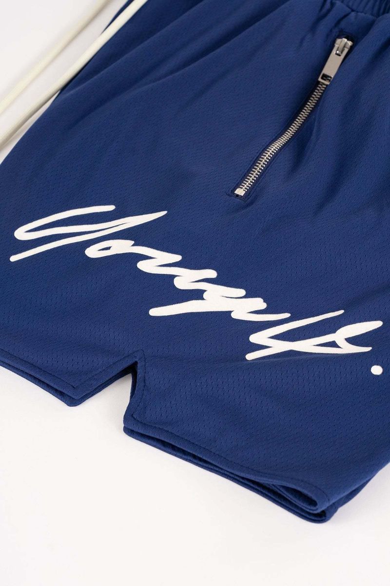 American Boys Instagram Basketball Zipper Mesh Shorts Loose Summer Men's Thin Ice Silk Quick Drying Capris_voghion.com