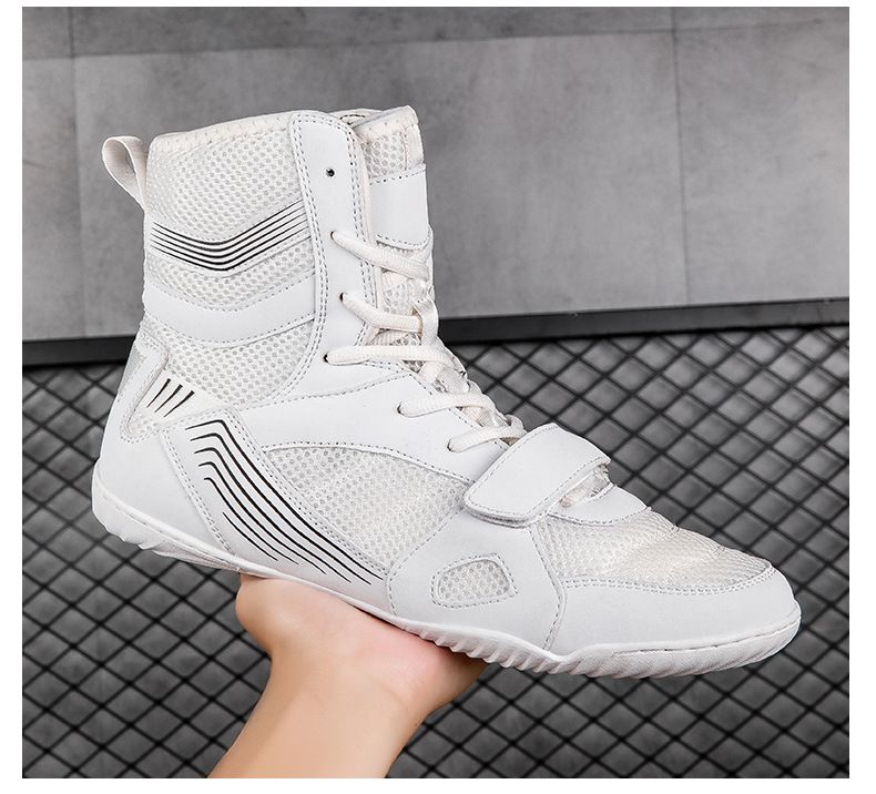 Baskets montantes pour entraînement au combat, lutte, arts martiaux, compétition, Sanda, chaussures pour hommes, boxe, chaussures pour femmes_voghion.com