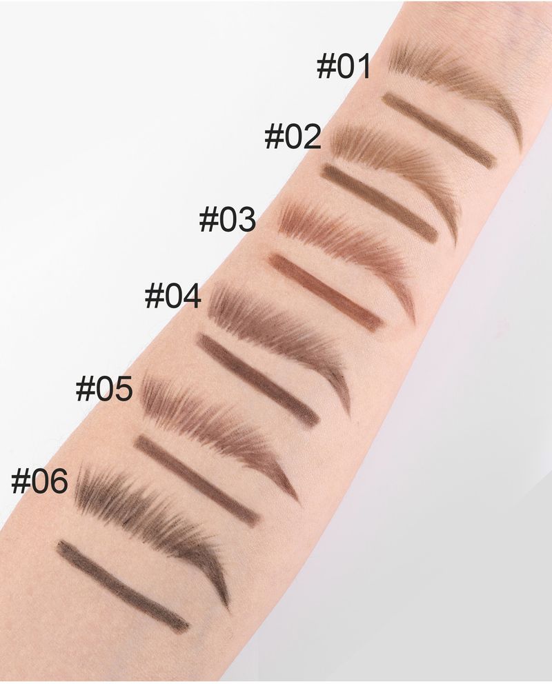 HANDAIYAN Double-Ended Eyebrow Pencil - Ultra-Fine Machete, Waterproof, Smudge-Proof, With Spiral Brush_voghion.com