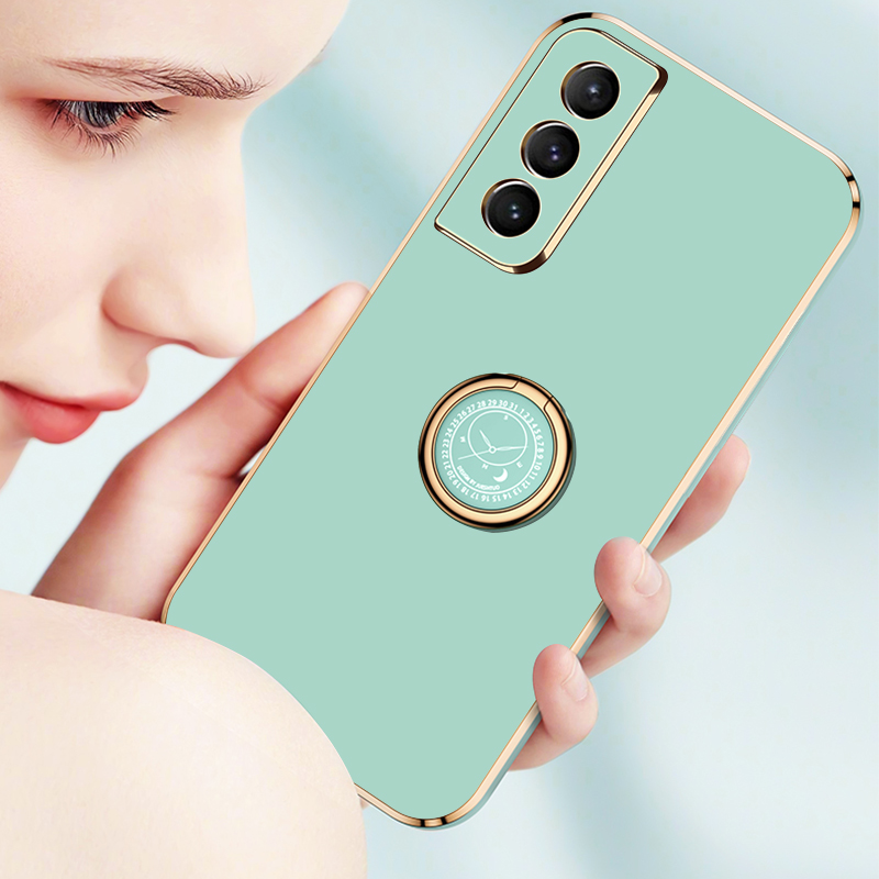 Custodia per telefono con supporto per anello quadrato placcatura per Samsung Galaxy S20 Fe Plus S21 Ultra S 20 21 S20fe_voghion.com
