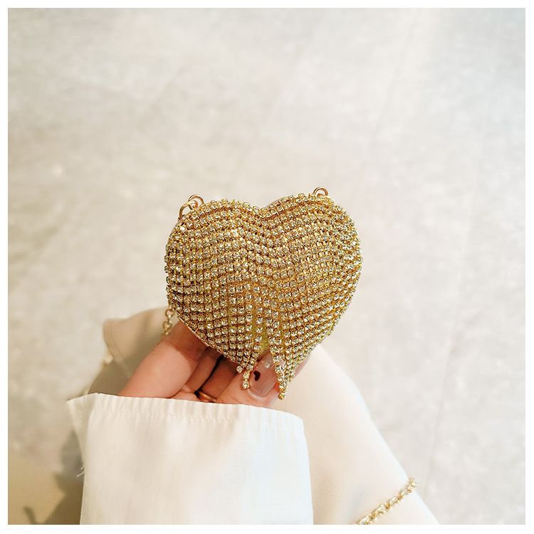 Neue Promi-Mini-Herzform Mode Diamant Perle Mini Geldbörse Abendtasche Kette Tasche_voghion.com