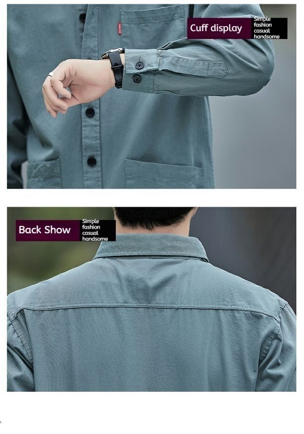 2025 NewBritish Chic Men's Long Sleeve High-end Gray Mature Style Suit Inner Shirt Oversize Trend_voghion.com