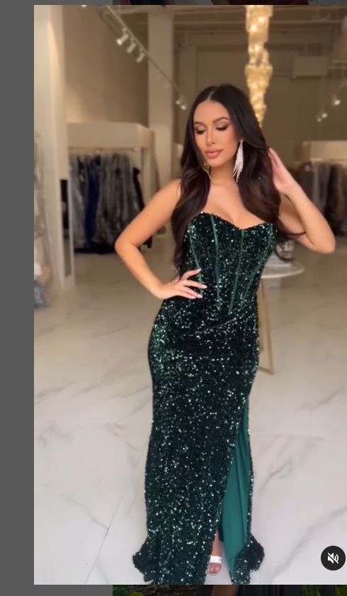 Women's Clothing Illusionary Sequins Back Tie Corset style Side Slit Tube Top Herringbone Evening Dress_voghion.com